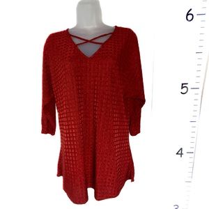 Nygard Red‎ Sweater V-neck S/P
